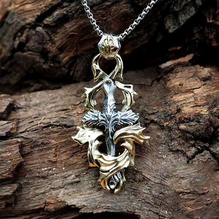 WorldNorse Handcrafted 925 Silver Garland Cross Necklace - image 6