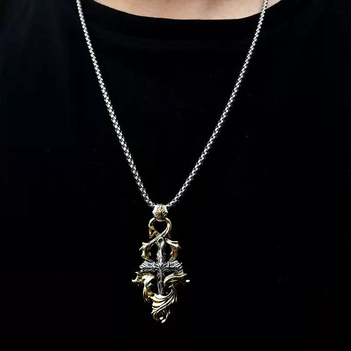 WorldNorse Handcrafted 925 Silver Garland Cross Necklace - image 2