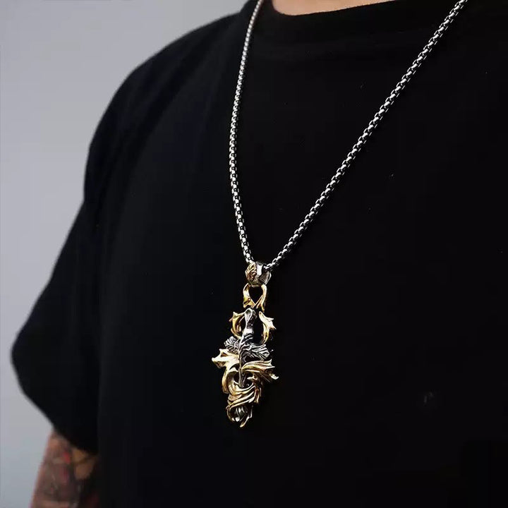 WorldNorse Handcrafted 925 Silver Garland Cross Necklace - image 3