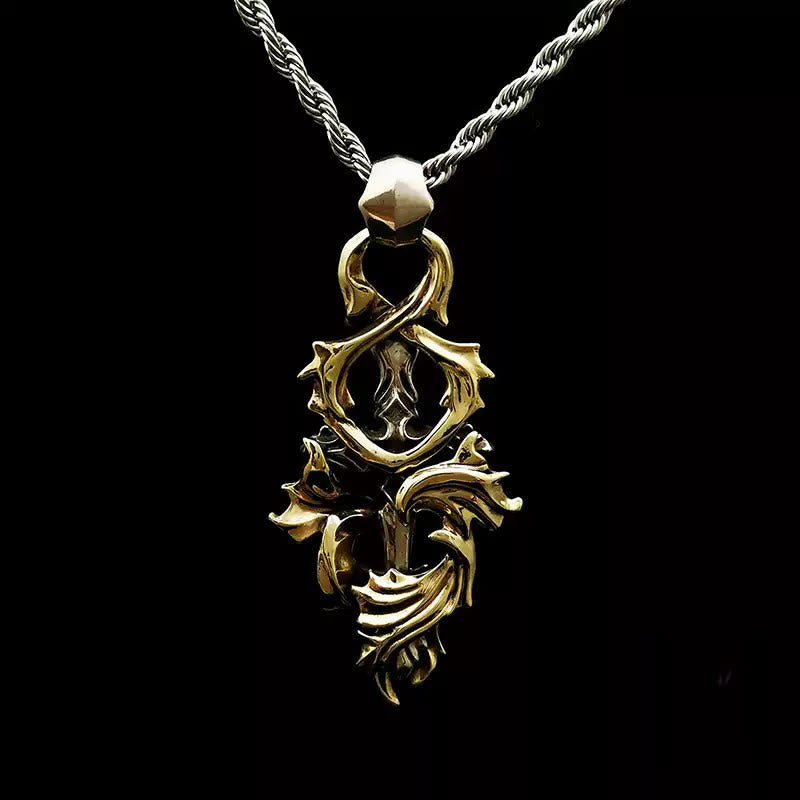 WorldNorse Handcrafted 925 Silver Garland Cross Necklace - image 1