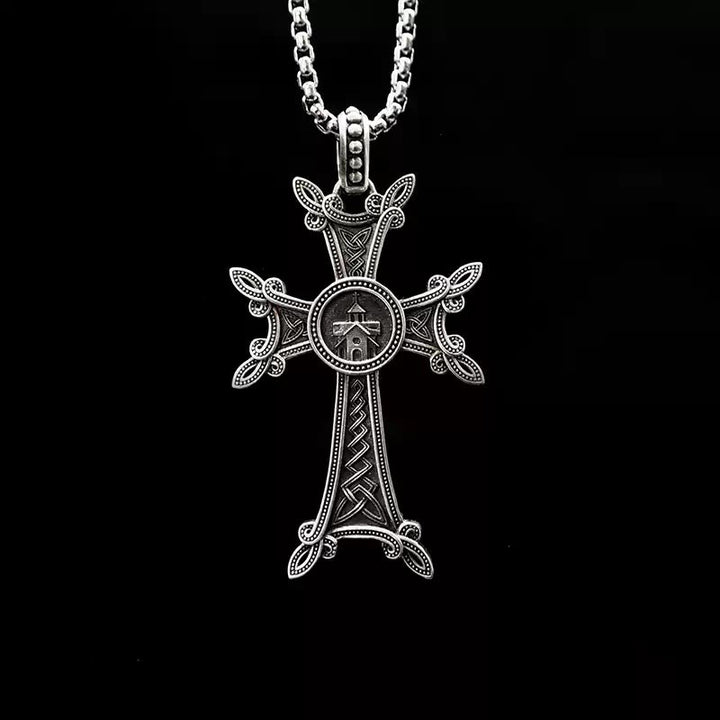 WorldNorse 925 Sterling Silver Triquetra Cross Necklace - image 8