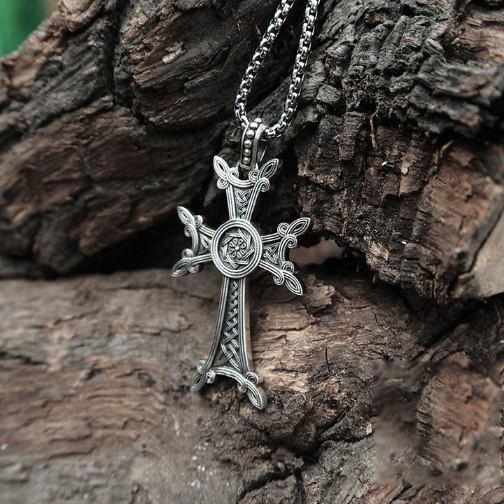 WorldNorse 925 Sterling Silver Triquetra Cross Necklace - image 5
