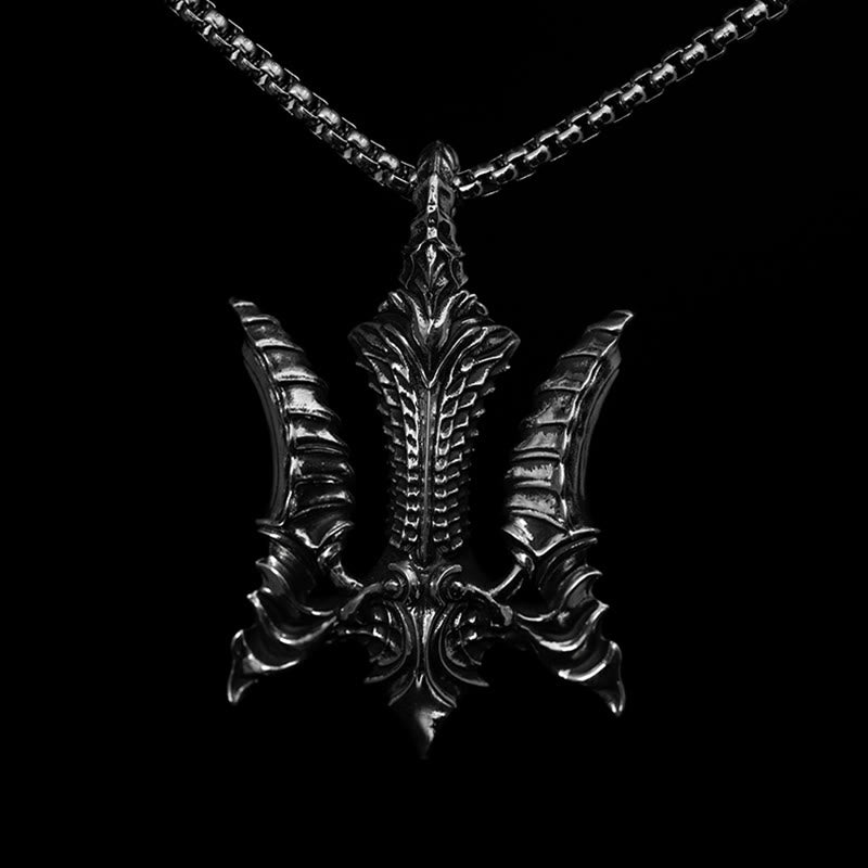 WorldNorse Handcrafted 925 Silver Celtic-inspired Trident Necklace - Necklace - image 0