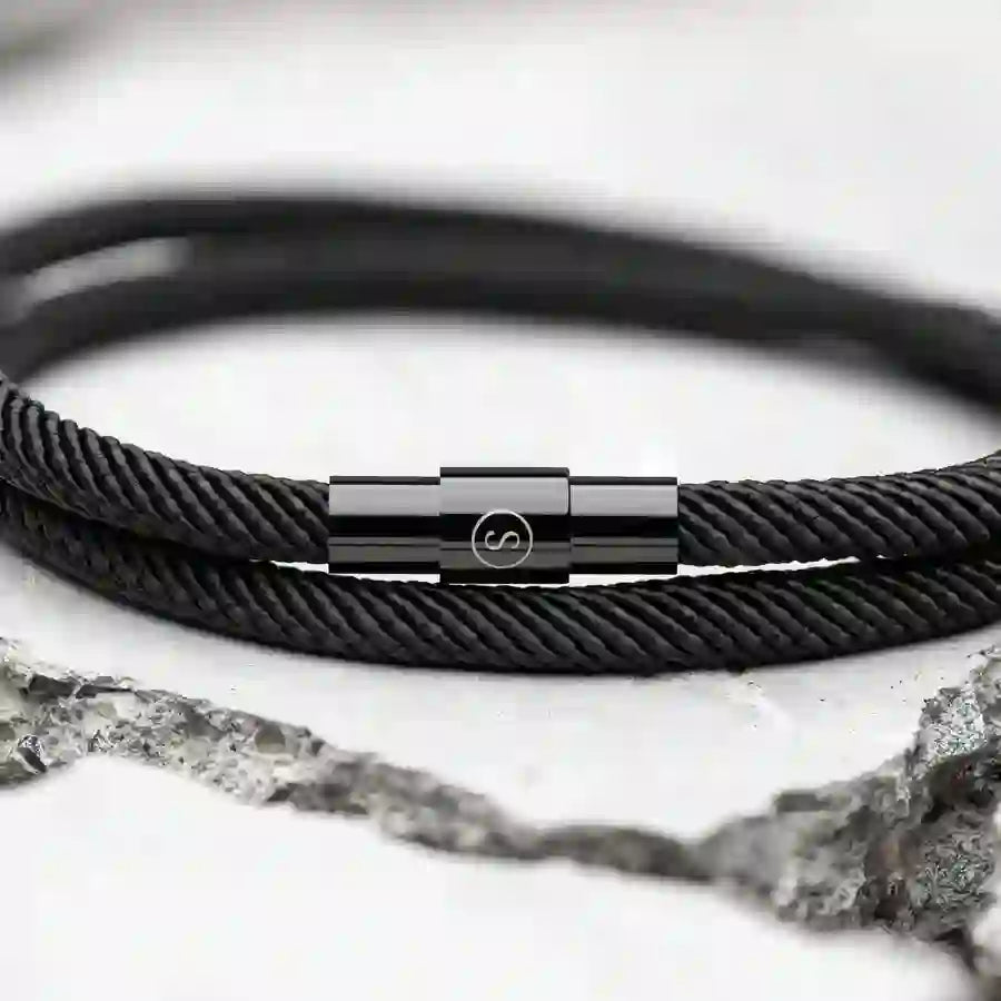 WorldNorse Minimalist Stainless Steel Magnetic Clasp Braided Bracelet - image 5