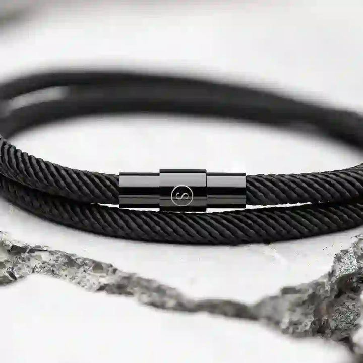 WorldNorse Minimalist Stainless Steel Magnetic Clasp Braided Bracelet - image 5
