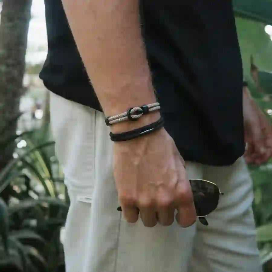 WorldNorse Minimalist Stainless Steel Magnetic Clasp Braided Bracelet - image 2