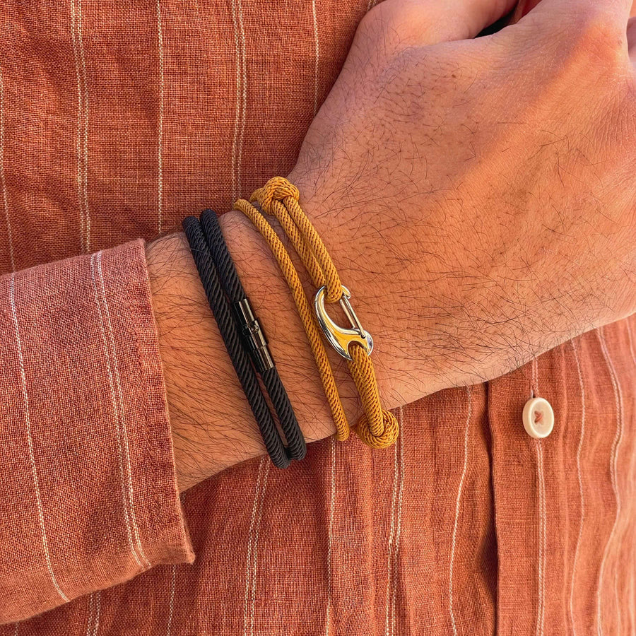 WorldNorse Minimalist Stainless Steel Magnetic Clasp Braided Bracelet - image 1