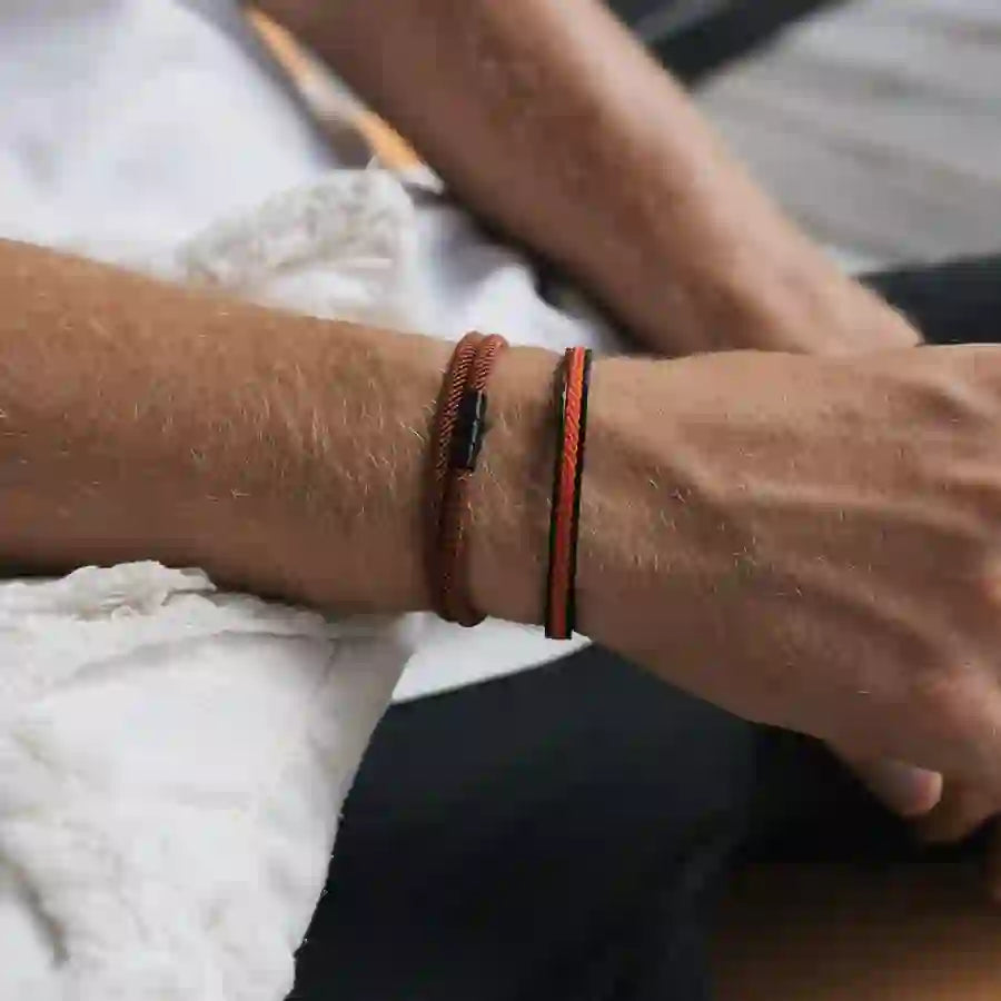 WorldNorse Minimalist Stainless Steel Magnetic Clasp Braided Bracelet - Brown - L(45cm) - image 17