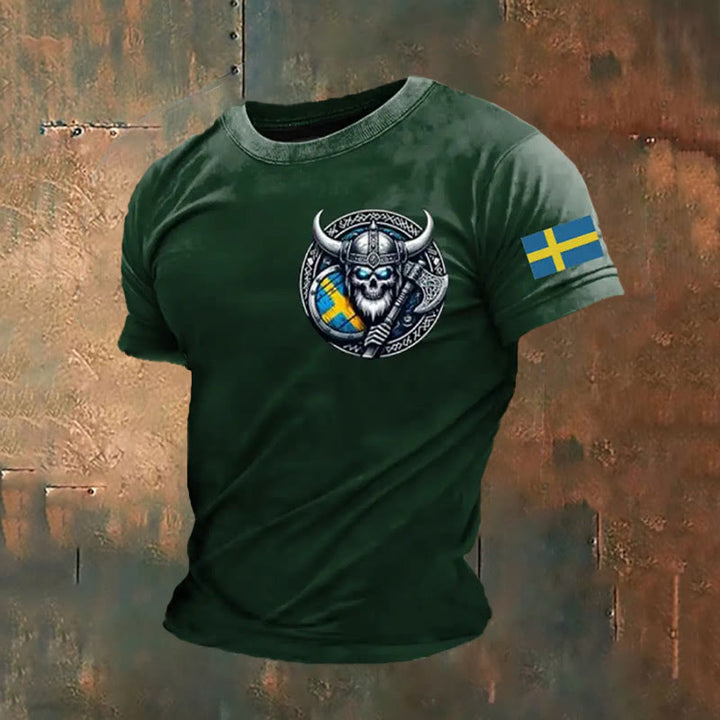 WorldNorse Viking Axe Celtic Knot T-Shirt - Dark Green - US/UK/AU50，EU60 (5XL) - image 3