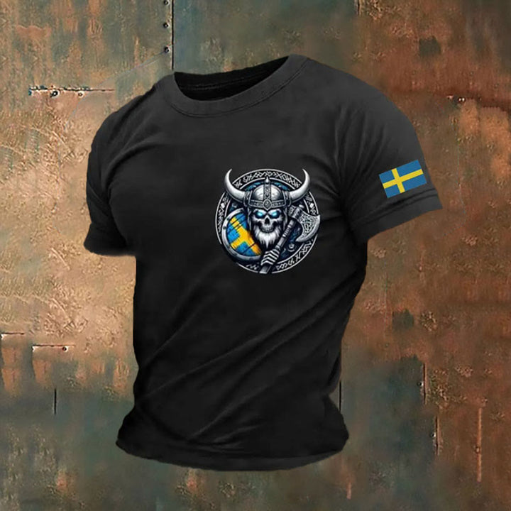 WorldNorse Viking Axe Celtic Knot T-Shirt - Black - US/UK/AU50，EU60 (5XL) - image 0