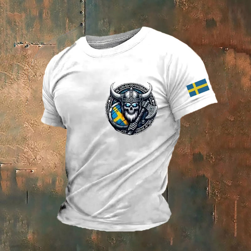 WorldNorse Viking Axe Celtic Knot T-Shirt - White - US/UK/AU50，EU60 (5XL) - image 4