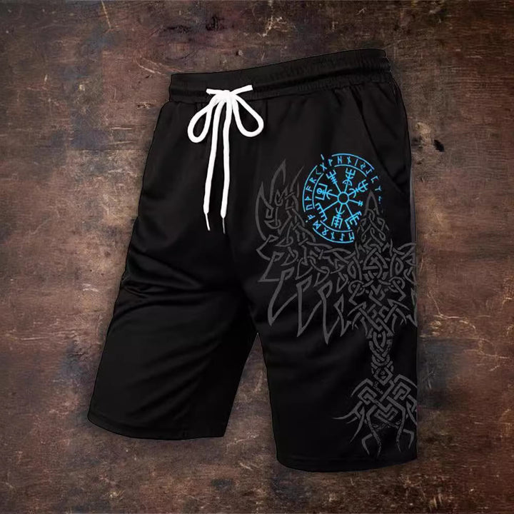 WorldNorse Vegvisir Raven Casual Shorts - Blue - US/UK/AU54，EU64 (7XL) - image 1