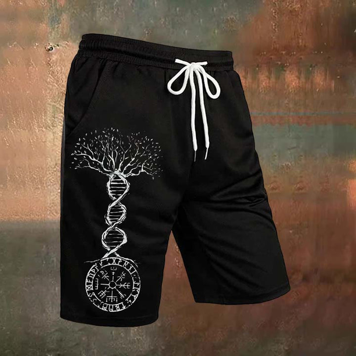 WorldNorse Yggdrasil Vegvisir Casual Shorts - US/UK/AU54，EU64 (7XL) - image 0