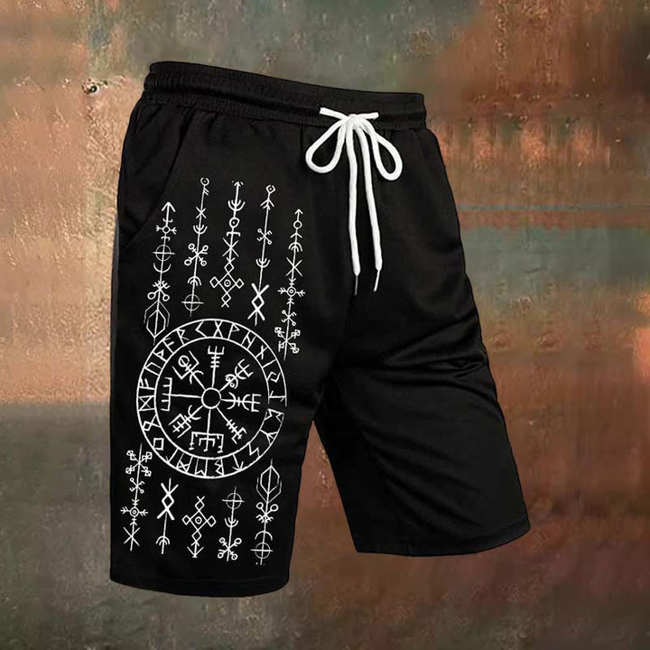 WorldNorse Vegvisir Rune Design Casual Shorts - US/UK/AU54，EU64 (7XL) - image 0