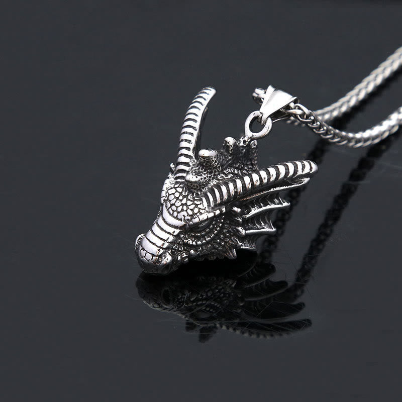 WorldNorse Vintage Norse Dragon Head Necklace - image 4