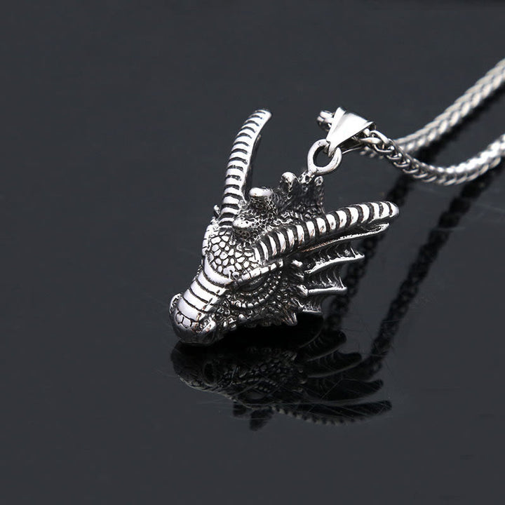 WorldNorse Vintage Norse Dragon Head Necklace - image 4
