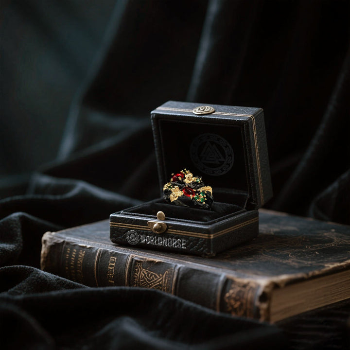 WorldNorse The Ruby Leaf Ring - image 5