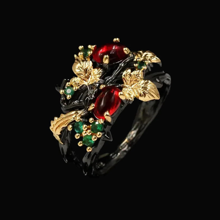 WorldNorse The Ruby Leaf Ring - US 10 - image 0