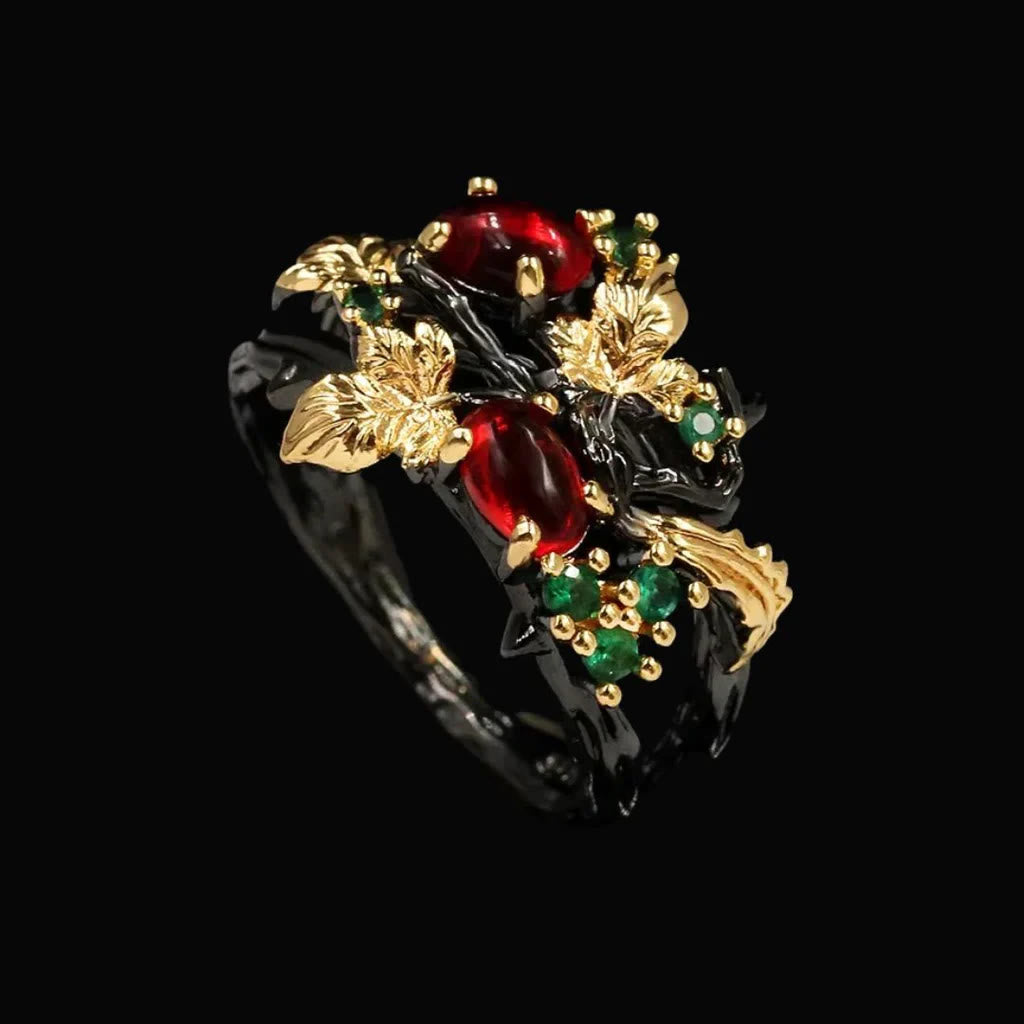 WorldNorse The Ruby Leaf Ring - image 1