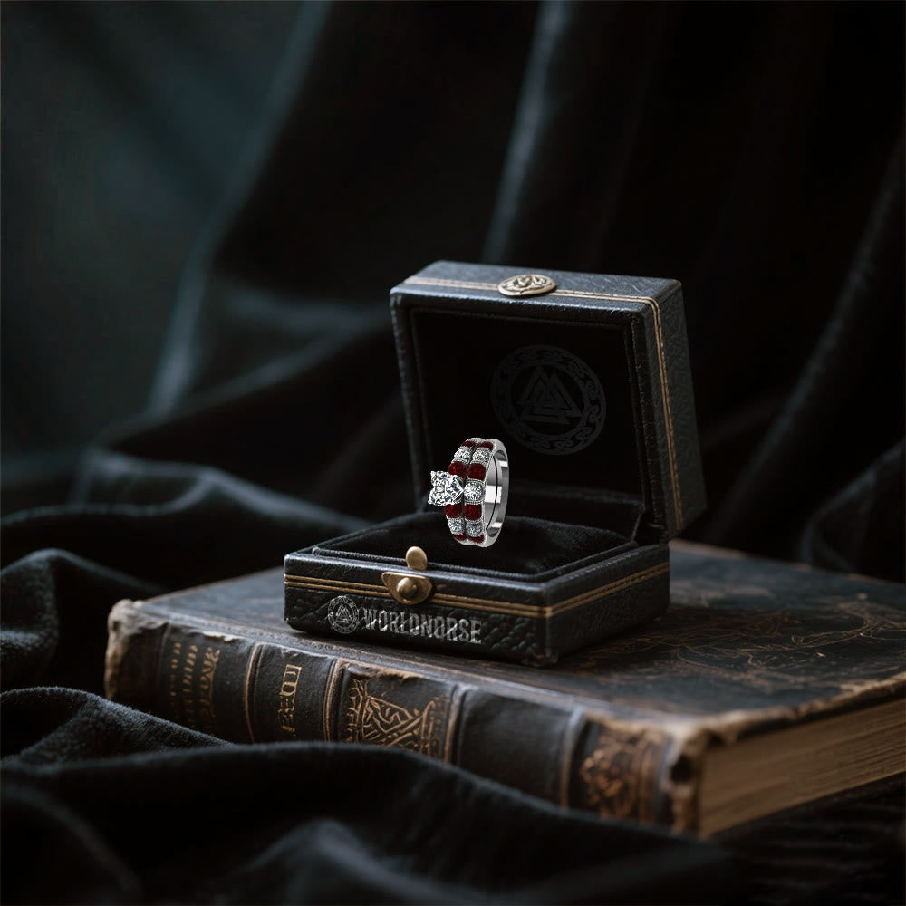 WorldNorse Freyja's Heart Garnet Ring