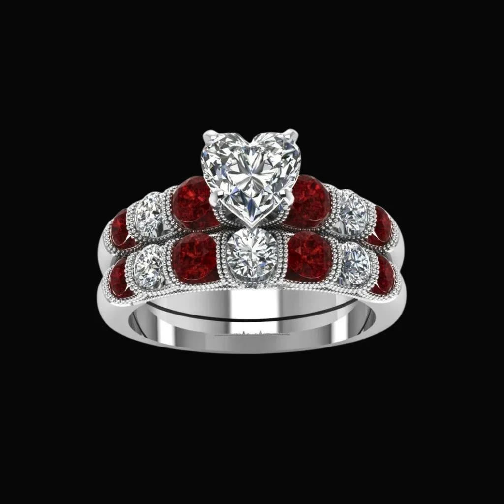 WorldNorse Freyja's Heart Garnet Ring - US 12 - image 0