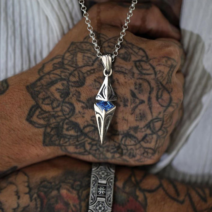 WorldNorse North Star Guidance Sapphire Pendant Necklace - image 5