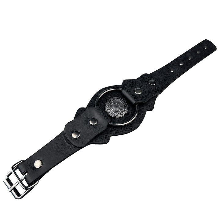 WorldNorse Retro Viking Runes Leather Cuff Bracelet - image 6