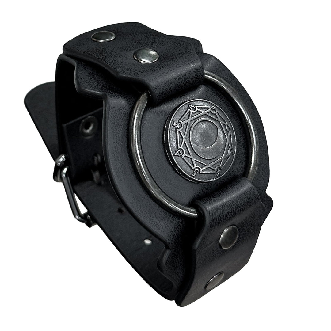 WorldNorse Retro Viking Runes Leather Cuff Bracelet - Black#A - image 7