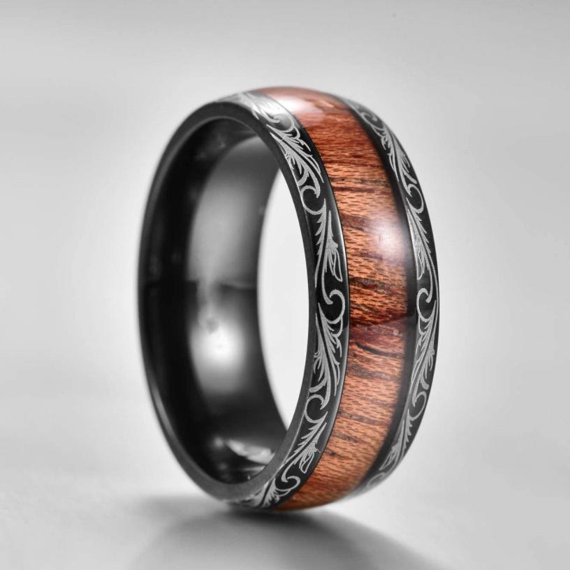 WorldNorse Celtic Knot Intertwined Wood Inlay Ring - Phoenix - US 13 - image 5