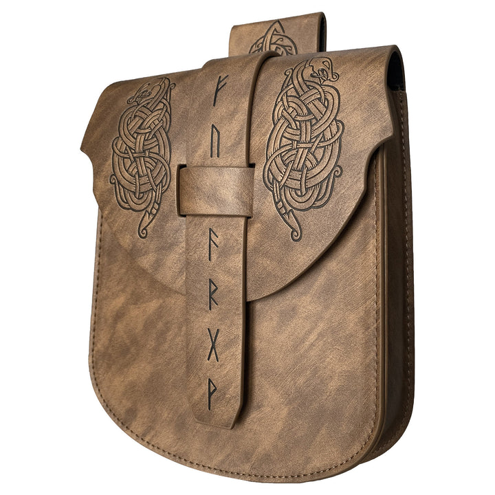 WorldNorse Runes Norse Dragon Belt Pouch Bag