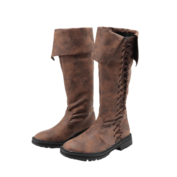 WorldNorse Viking Vintage High Calf Pirate Boots - Brown - US 13 - image 7