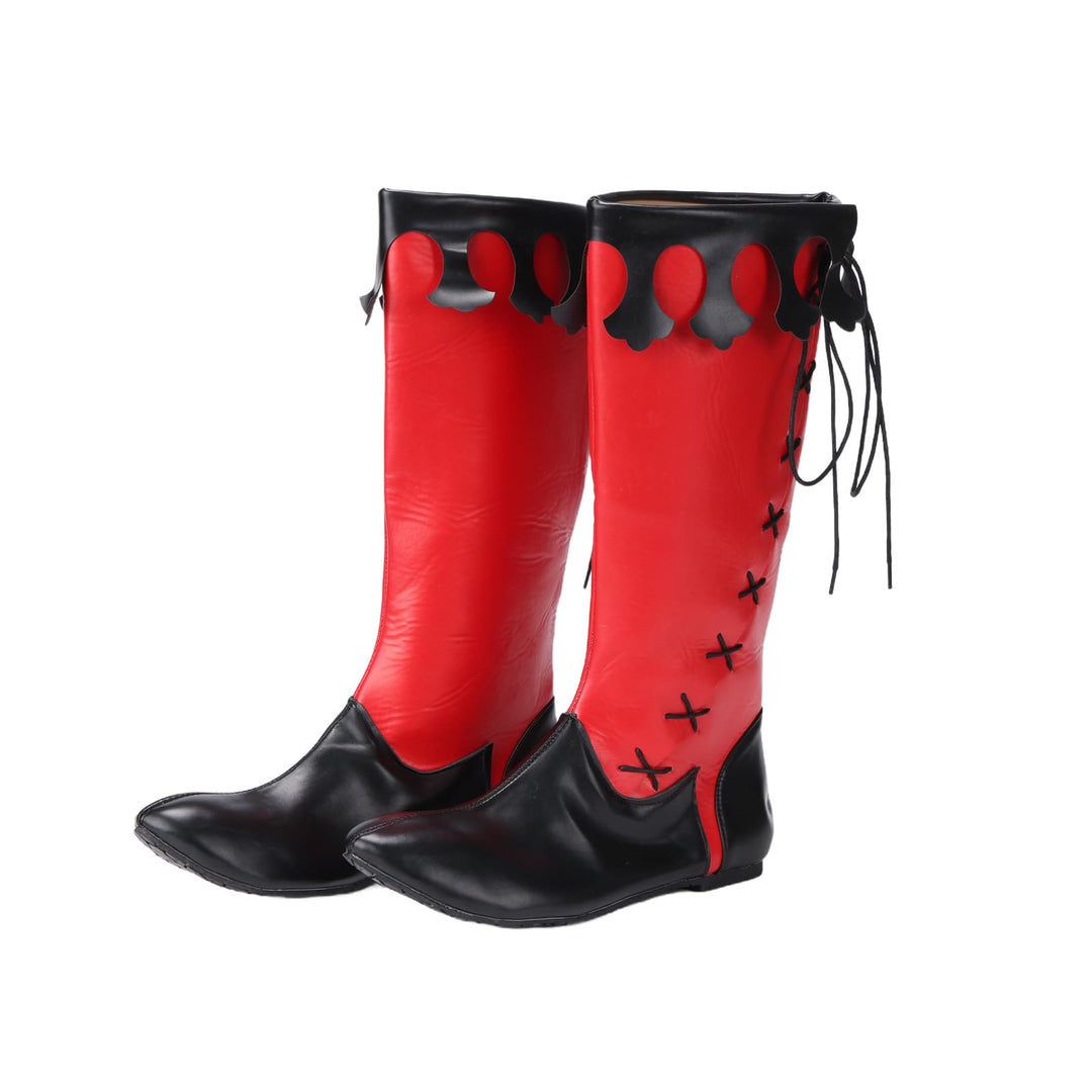 WorldNorse Viking Mid Calf Western Knight Boots - Red - 48 - image 4