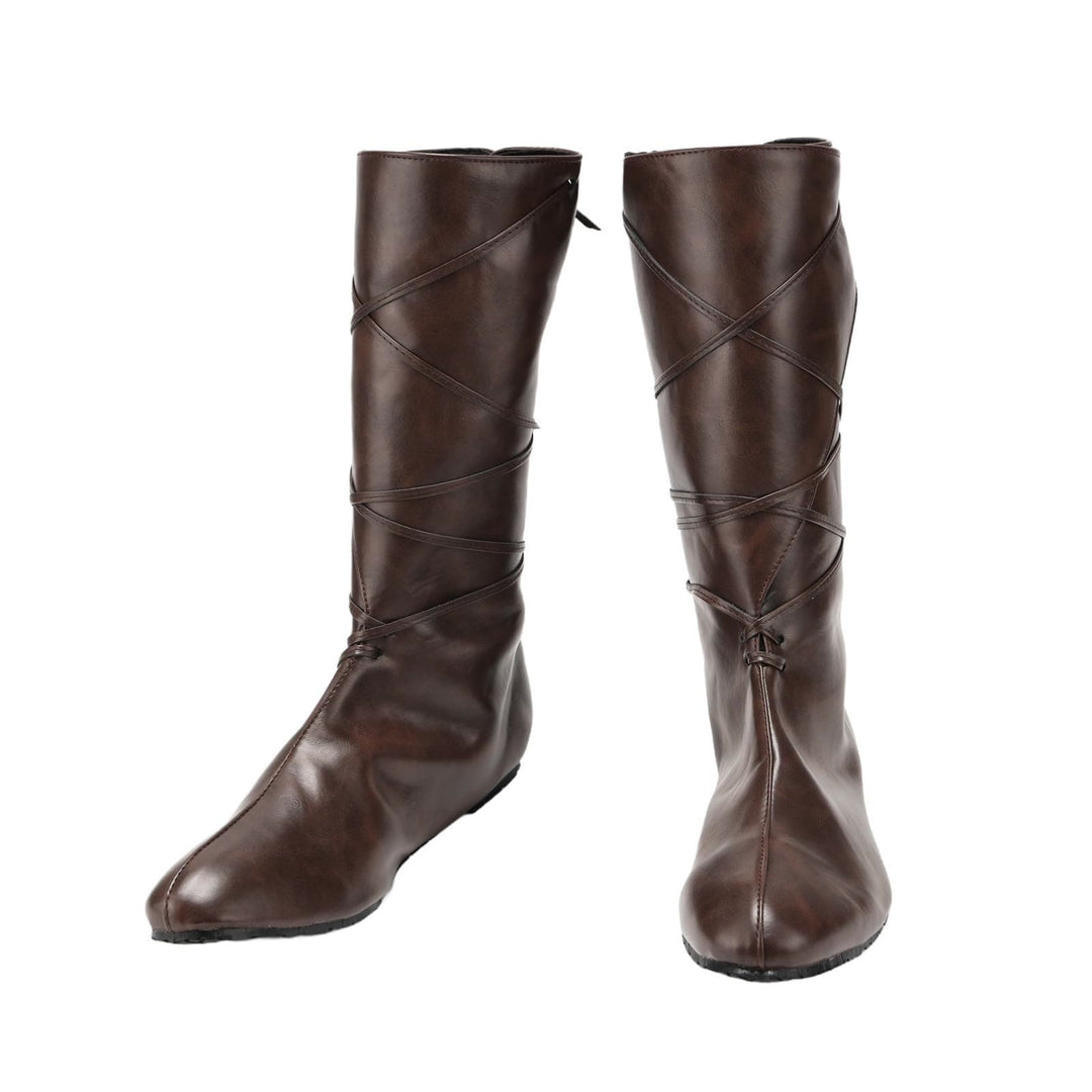 WorldNorse Women Leather Lace-up Pointed Toe Boots - image 1