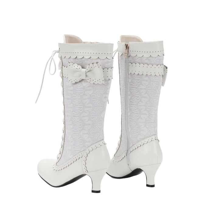 WorldNorse Women Mid Heel Lace Up Boots - image 11