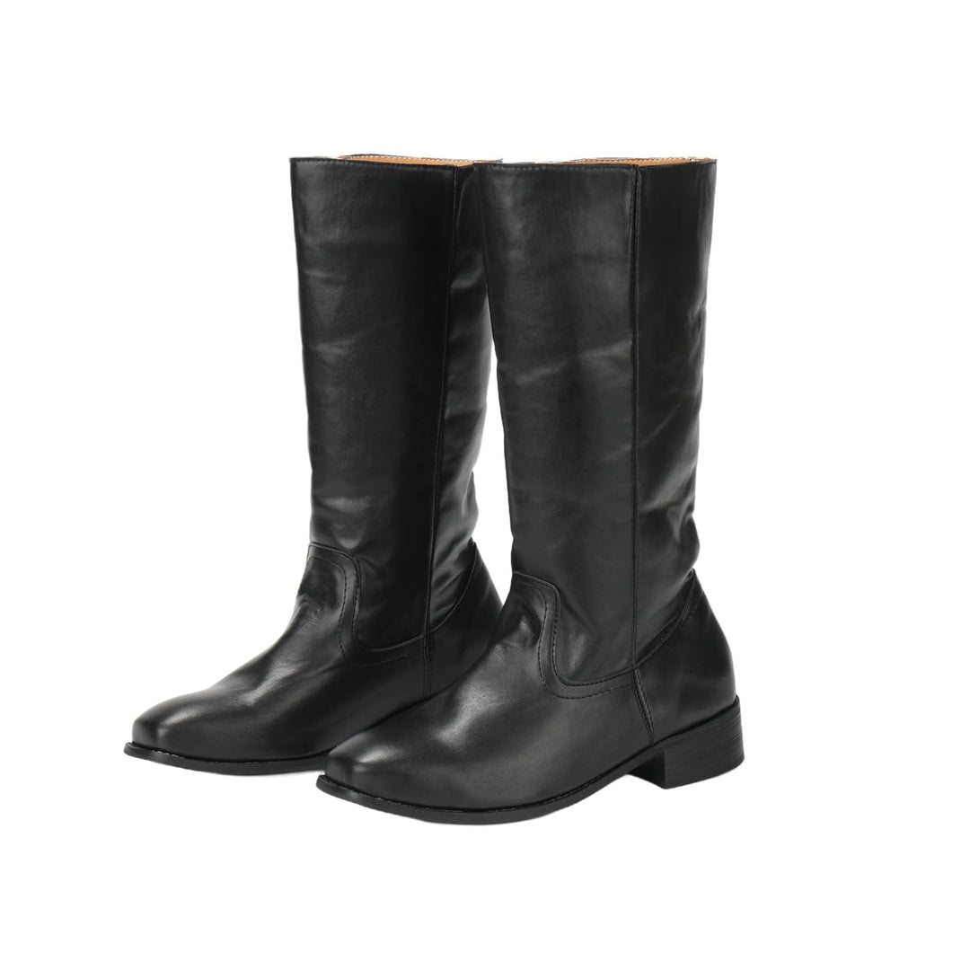 WorldNorse Women Mid Calf 60s Retro Cowboy Boots  - Black - 43 - image 5