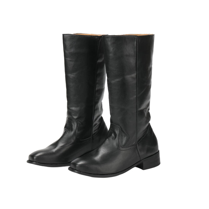 WorldNorse Women Mid Calf 60s Retro Cowboy Boots  - Black - 43 - image 5