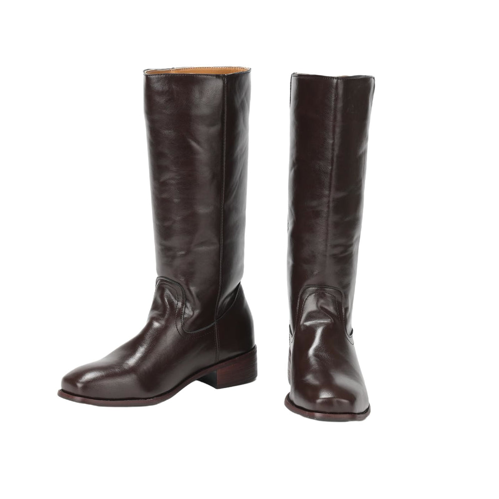 WorldNorse Women Mid Calf 60s Retro Cowboy Boots  - image 1