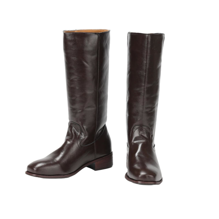 WorldNorse Women Mid Calf 60s Retro Cowboy Boots  - image 1