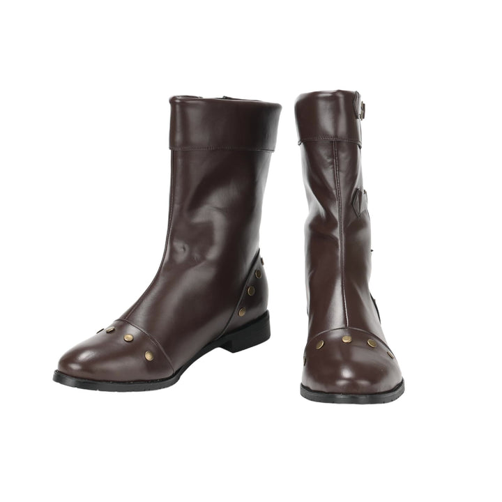 WorldNorse Men's Vintage Studded Pu Leather Boots - image 6