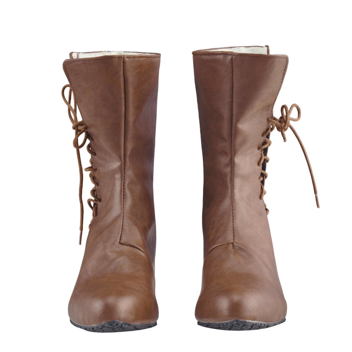 WorldNorse Men's Pointed Toe Lace Up Leather Boots - image 5