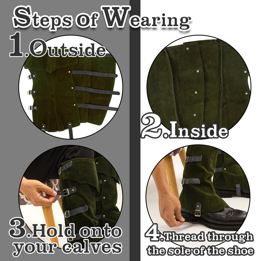 WorldNorse Viking Armor Leg Gaiters Boots Cover - image 9