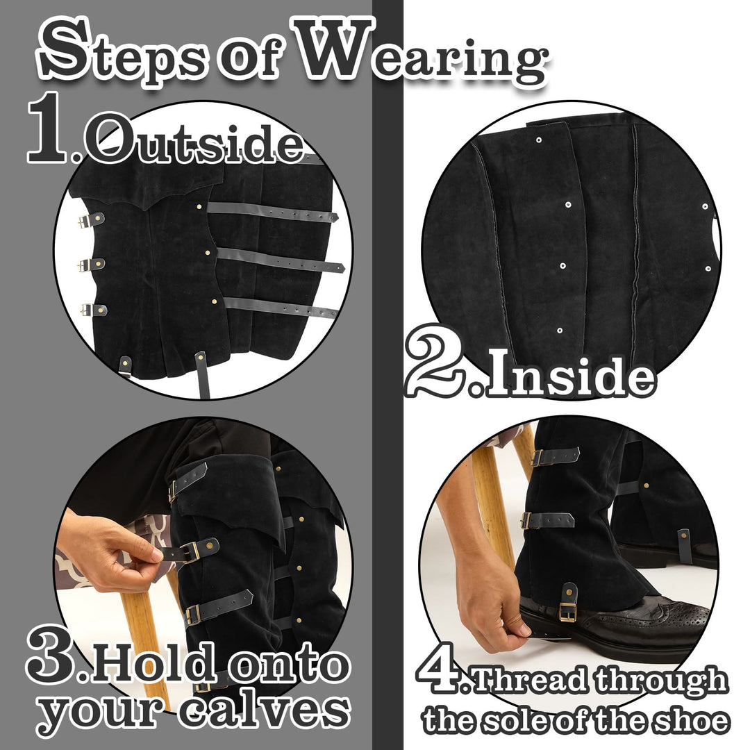 WorldNorse Viking Armor Leg Gaiters Boots Cover - image 3