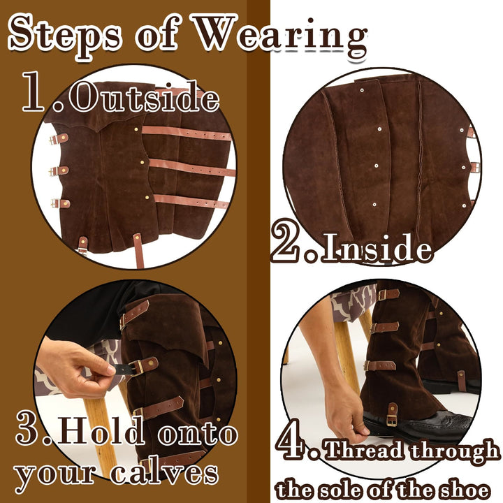 WorldNorse Viking Armor Leg Gaiters Boots Cover - image 15