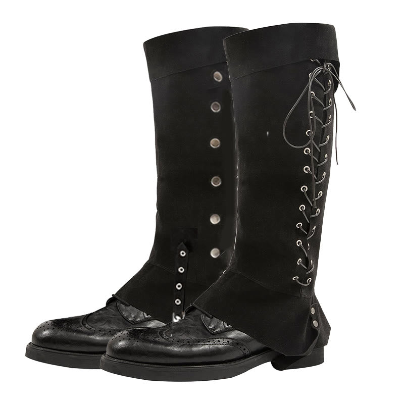 WorldNorse Medieval Tops With Studs Boots Cover - Black - One Pair - image 6