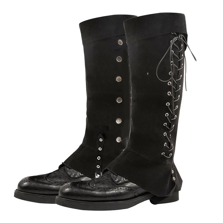 WorldNorse Medieval Tops With Studs Boots Cover - Black - One Pair - image 6