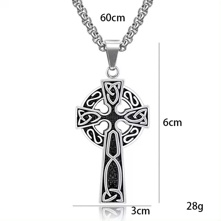 WorldNorse Hollow Celtic Trinity Knot Cross Necklace - image 6