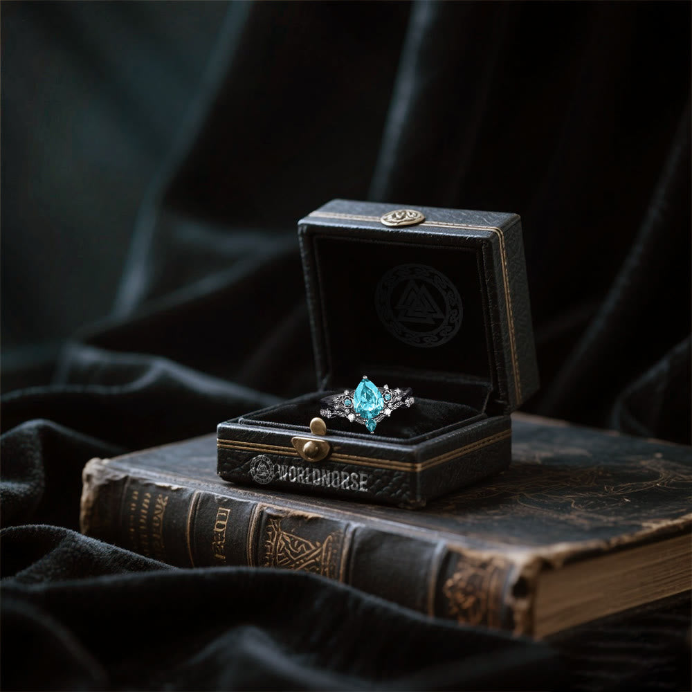 WorldNorse Nordic Floral Alexandrite Ring Set - image 11
