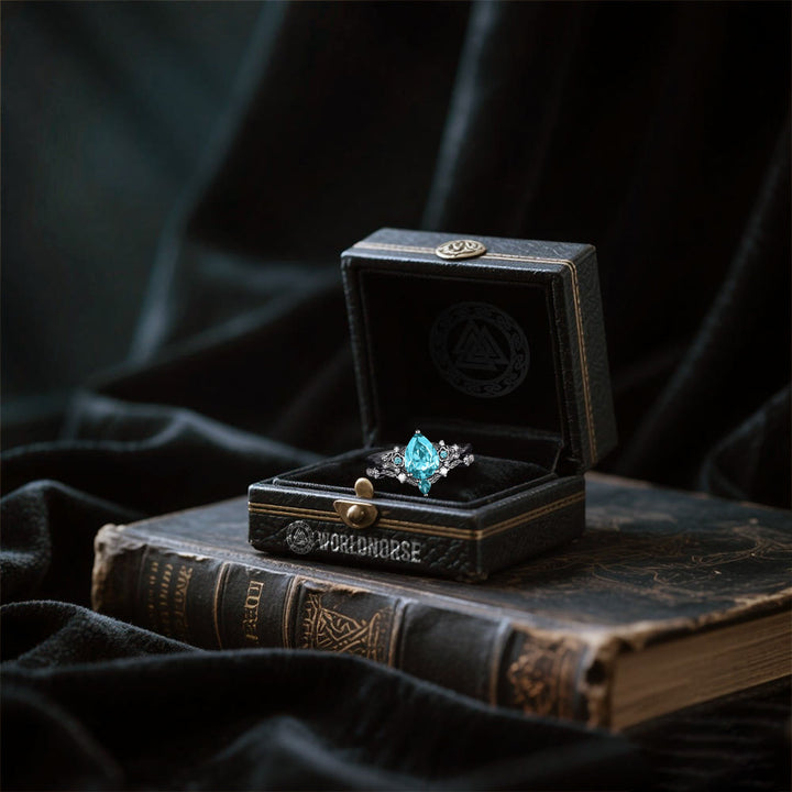 WorldNorse Nordic Floral Alexandrite Ring Set - image 11