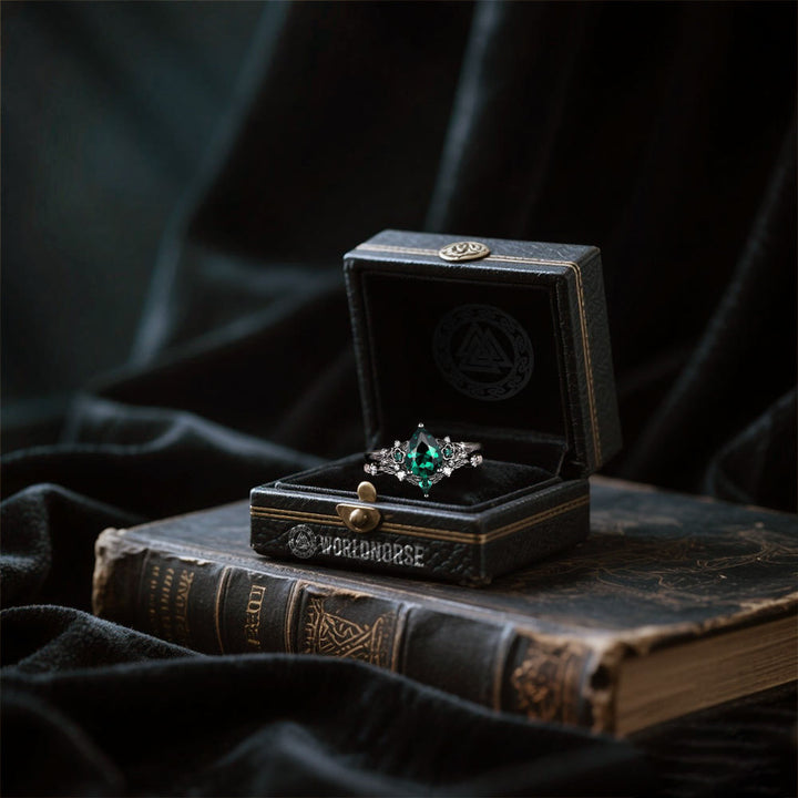 WorldNorse Nordic Floral Alexandrite Ring Set - image 15