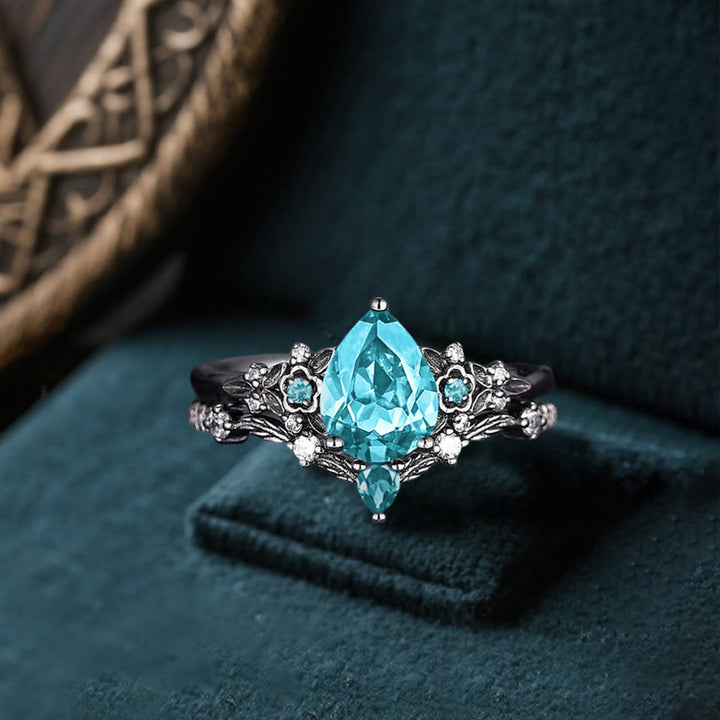 WorldNorse Nordic Floral Alexandrite Ring Set - image 10